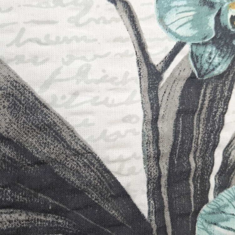 Pościel z Kory PREMIUM Lilia Wytrzymała- Turkusowe kokardki  1077, faktura materiału z bliska